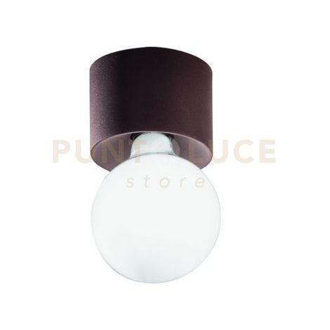 PLAFONIERA BOW 1 LUCE ATTACCO E27 CORTEN  LAMPADINA NON INCLUSA