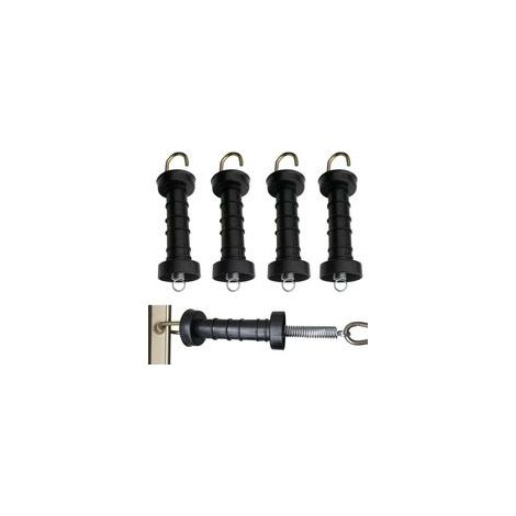 Lot de 5 poignées isolées pour portails électriques – Poignées à ressort ergonomiques, noires, faciles à installer et sécurisées (1/5)