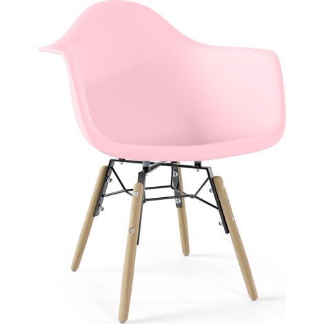 Sedia per Bambini Design Scandinavo - Gambe in Legno - Nordika Rosa