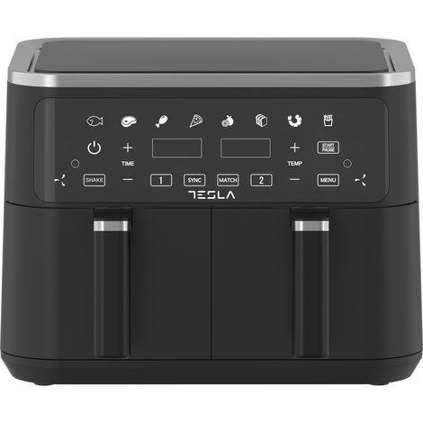 Friteuse à air chaud air fryer double bac 9l 2400w - Tesla - AF900BSD (1/5)