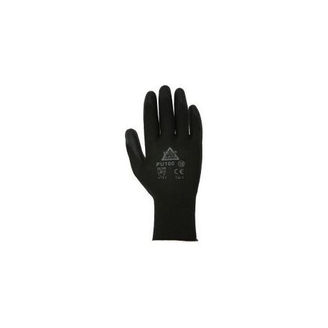 JUBA GUANTES PU100 POLIESTER/POLIURETANO NEGRO 7 S