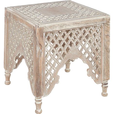 Side Table KADMA Mango Wood Light Brown