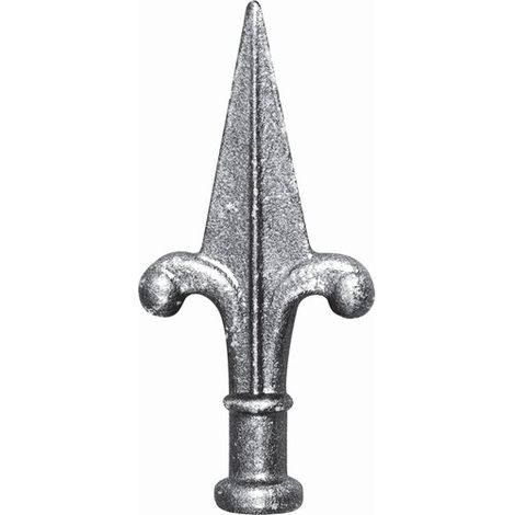 Pointe de lance - Hauteur 120mm Largeur 55mm base pleine Ø20mm - Fer forgé - À souder - DECO FER FORGE