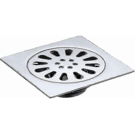 Siphon de sol carré en acier inoxydable pour porte de salle de bain et douche (1/3)