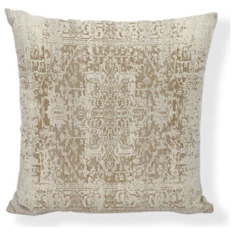 Lot de 2 Housses de Coussin Bohème Beige, 45x45 cm, Motif Mandala, Style Léger et Moderne pour Canapé, Fauteuil, Salon (1/5)