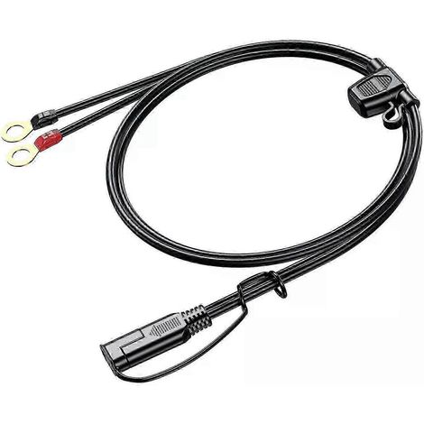 60 cm SAE-Verlängerungskabel-Adapter (SAE auf O-Ringkabelschuh) mit Schnellkupplung und 10-A-Sicherung, passend für Traktoren, Motorräder, Lkw, Pkw und Wohnmobile (JXLGV) (1/5)