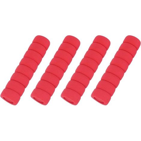 Confezione da 4 paracolpi in gomma morbida per maniglie di porte, protezioni antiurto per pareti (rosse) (1/5)