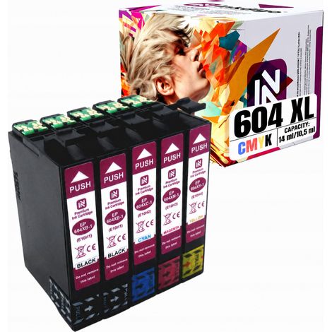 Inkdigo 604XL Tinte kompatibel mit Epson Expression Home XP-2200 XP-3205 TÜV-zertifiziert (1/5)