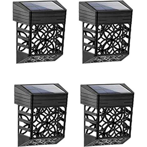 Set mit 4 Solar-Zaunleuchten für den Außenbereich, IP54 wasserdicht, für Garten, Terrasse und Treppe. (1/5)