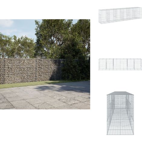 Panier gabion avec couvercle 600x100x150 cm fer galvanisé - Panier Gabion - Paniers Gabion - Mur En Gabion - Gabion (1/5)