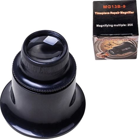 Outil de loupe, lentille en verre optique, niveaux de grossissement multiples, 20X (1/2)