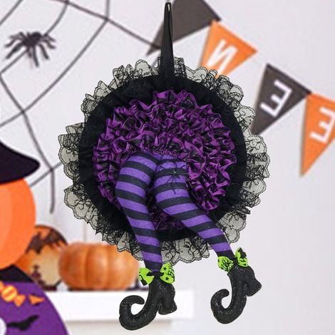 Halloween-Kranz, Hexenbein-Kranz, Türdekoration, Partydekoration (1/5)