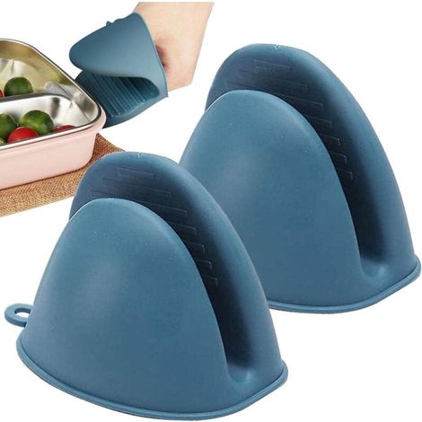 Gant de Cuisine épais en Silicone, 1 Paire Gants de Four Résistant à la Chaleur, Gants de Cuisine Antidérapants, Gant Cuisine Anti Chaleur pour Cuisiner, Barbecue, Cuisson (1/4)