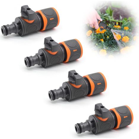 Vanne de Régulation, Pièces Vanne D'arrêt de Tuyau,Tuyau D'arrosage Raccord,Connecteurs et Raccords de Tuyau D'eau,Adaptateur de Connecteur Rapide pour Vanne D'Arrêt,pour Tuyau 1/2 Pouce (1/5)
