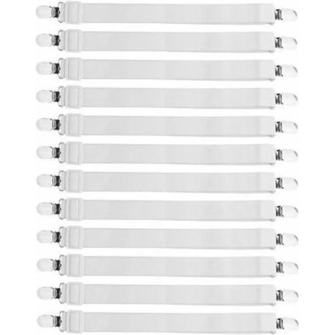 12 verstellbare Bettlakenhalter, elastische Bettlakenhalter, Spannbettlakenhalter