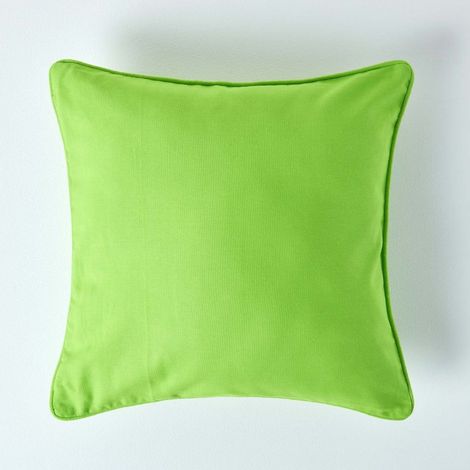 HOMESCAPES Cotton Plain Green Cushion Cover, 30 x 30 cm (1/5)