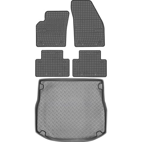 Juego de alfombrillas de goma para coche y alfombrilla para maletero para Volvo S40 II Sedán (2007-2012).