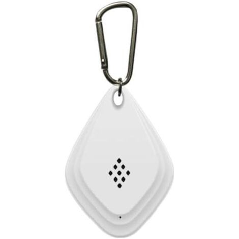 PA (Blanc) Répulsif anti-moustiques extérieur, répulsif anti-moustiques ultrasonique portable, répulsif électronique anti-moustiques alimenté par USB avec crochet noir (1/4)