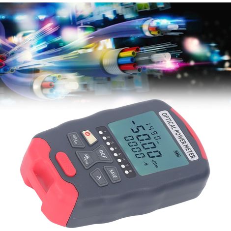 Mini wattmètre optique 3 en 1 avec éclairage rouge intégré, portée de 20 km, lumière LED, test de câbles réseau, wattmètre à fibre optique AUA-D70 (1/5)