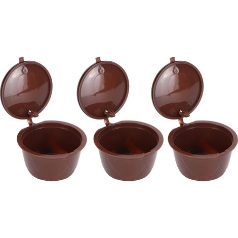 Set mit 3 wiederverwendbaren Kapseln für Filterkaffee + Löffel + Bürste, kompatibel mit DOLCE GUSTO Maschinen. (1/5)