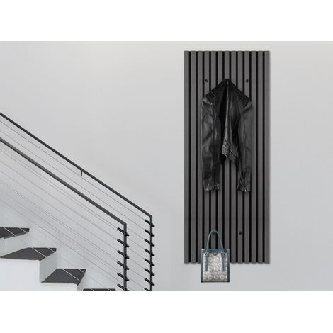 Akustikpaneel Garderobe GWEN in Eiche-Schwarz, Höhe 125cm (1/5)