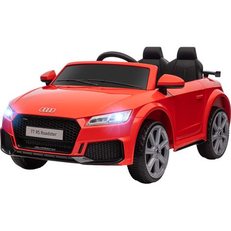 Voiture Électrique pour Enfants 3-5 Ans Licence AUDI TT avec Télécommande et Phares LED, 102x60x44 cm, Rouge (1/5)
