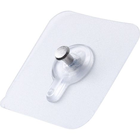 Paquet de 10 chevalets sans perçage, crochets adhésifs pour étiquettes transparentes pour cadres photo muraux, miroirs et affiches 66 cm (1/5)