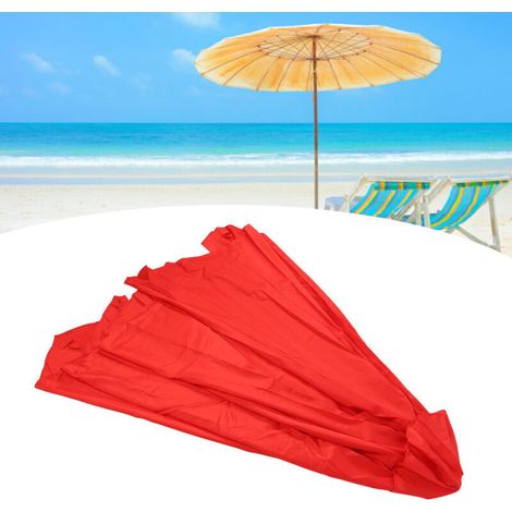Replacement canopy for professional parasol, sun protection, waterproof, fabric, for outdoor patio, garden, 118.1 inch diameter, red, (1/5)