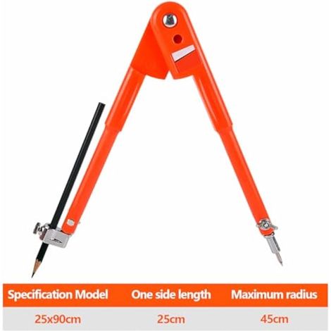 Compas de menuisier professionnel de 25 cm (10 pouces) pour le dessin et le travail du bois (1/5)