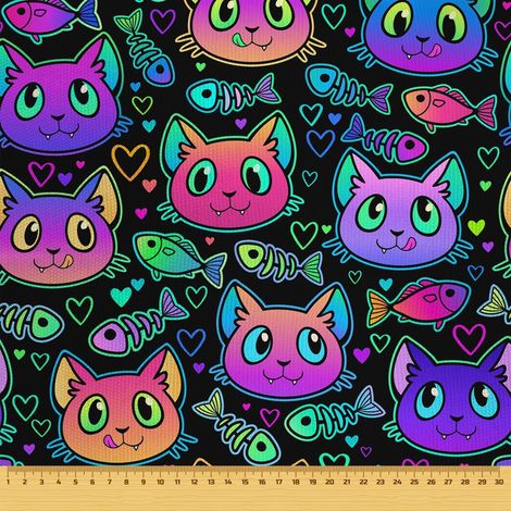 Tela Oxford decorativa para exteriores - Motivo Gatos de Cuento de Hadas I DR072 (1/5)