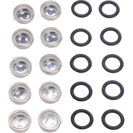 Pièces Verre de Vue de Maître-cylindre de Frein avec Joint Torique, Fenêtre de Maître-cylindre de Frein de Moto pour Moto ATV, Verre de Vue de Frein de Moto, Fenêtre de Bris (12MM) (1/5)