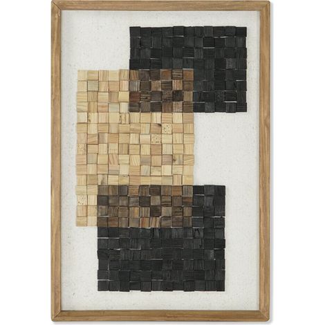 Tableau Bois Recyclé Verre 42X4X62 Naturel (1/4)