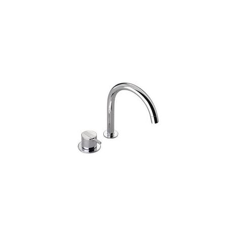 Vola 590G Grifo mezclador de dos orificios con mezclador de acción simple, cromado - 590G-16