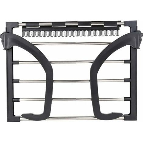 Séchoir à linge pour radiateur - Portable - Tube circulaire - Petite taille - Noir - 32 x 40 cm (1/5)