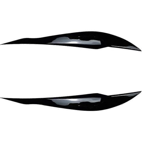 2 pièces Cache-phares avant noir plaqué ABS pour - F30 F35 2013-2019 (1/5)