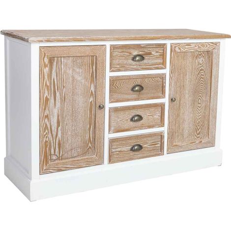 Aparador de madera marrón 124x40x80h cm