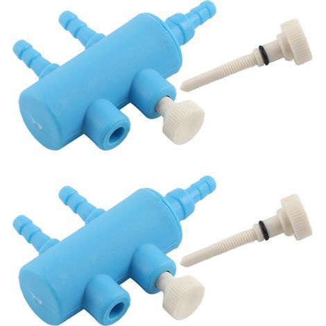 Plastic aquarium tubing, water volume control valve, connector, air separator, oxygen pump accessory, 2-way, 2 pieces (1/5)
