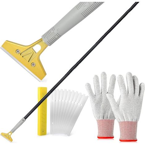 152 cm Grattoir à manche long Industry Grattoir avec 20 Lames 4 pouces Grattoir Peinture Grattoir Plancha pour Papier Peint Grattoirs pour 150 cm (1/4)