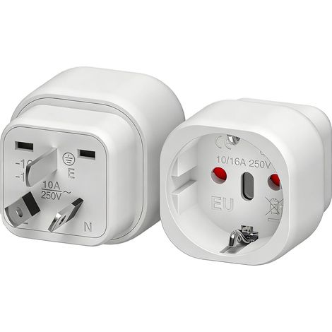 Adaptateur Prise Australie,FR 2 Broches vers AU 3 Broches Adaptateur Prise Nouvelle-Zéland Adaptateur Voyage pour Australies Chinoise Nouvelle Zelande Fidji Argentines