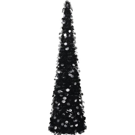 Pop-up Artificial Christmas Tree Black 180 cm PET vidaXL (1/5)
