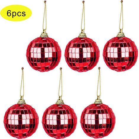 Mini-Diskokugel-Spiegelkugel-Ornamente für Hochzeits-Disko-Party-Dekoration Weihnachtsbaum-Heimdekoration (B) (1/5)