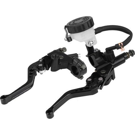 Kit Freins et Embrayage Maître-Cylindre Universel 7/8" (22mm) pour Moto, Réservoir et Leviers Noirs (1/5)