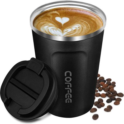Gobelet isotherme en acier inoxydable double paroi sous vide pour café, tasse de voyage isolée (1/5)