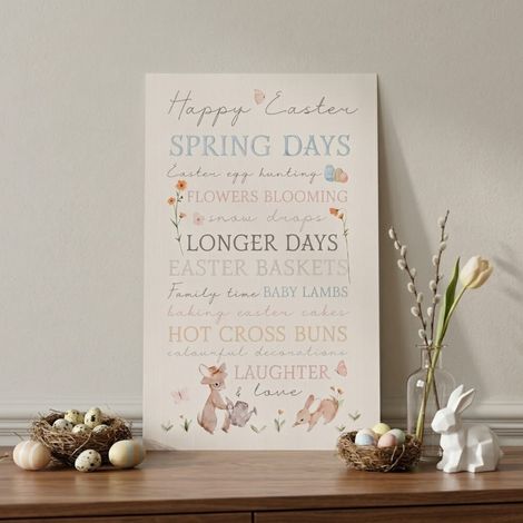 Spring Days Happy Easter Plaque (1/2)