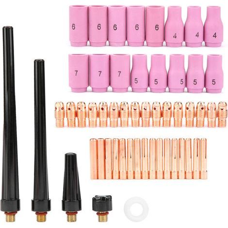 Consommables pour torche plasma WP-9, WP-20 et WP-25 – électrodes, buses et gaines en cuivre et tungstène – lot de 10 pièces (1/5)