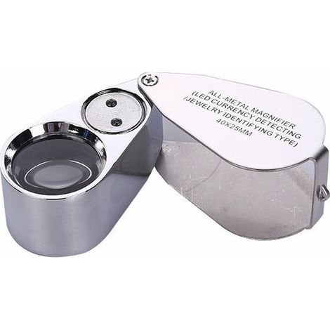 Loupe Pliable en Métal pour Bijoux, Loupe Bijoutier X40, Loupe Bijoutier, Loupe Botaniste, Loupe 40x, Loupe Bijoutier Professionnel, Loupe Bijoutier 40x, Loupe Binoculaire Botanique, Loupe Joaillier