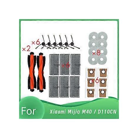 Lot de 28 pièces pour aspirateur robot Xiaomi Mijia M40 / D110CN : brosse latérale à vidage automatique, filtre HEPA et serpillère. (1/5)