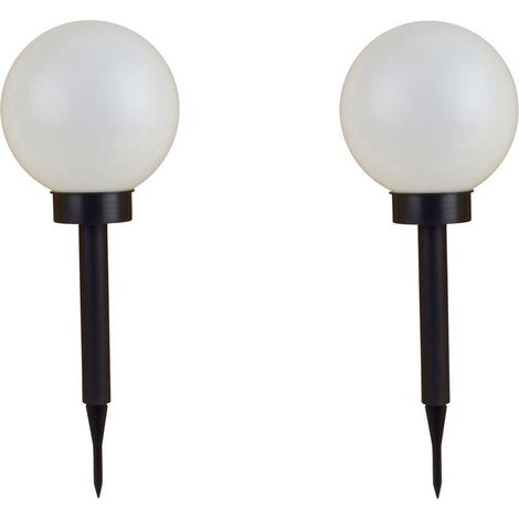 2er Set LED Solar Kugelleuchte 3 in 1 Kugellampe Leuchtkugel Gartenleuchte (1/5)
