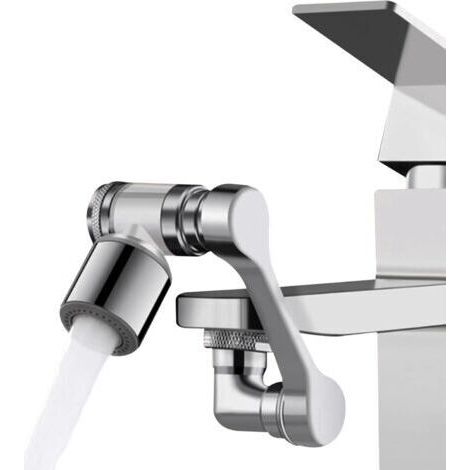 Aérateur de robinet, filtre de robinet de douche à main pour évier de cuisine, salle de bain, rotatif multi-angle, 2 modes d'eau réglables avec élément filtrant (1/5)