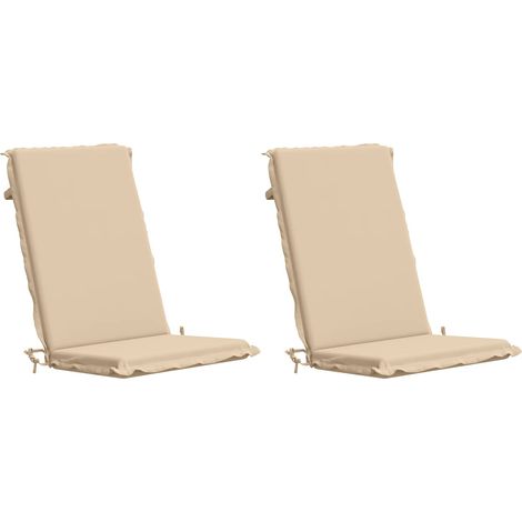 Hochlehner-Auflage GEMERT 2 stk. 100 % Polyester Creme vidaXL (1/5)
